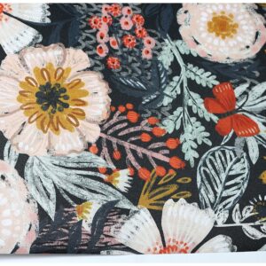 HAOKHOME Boho Peel and Stick Wallpaper Floral Wall Paper Removable for Bedroom Navy/Pink/Orange Contact Paper 17.7in x 9.8ft