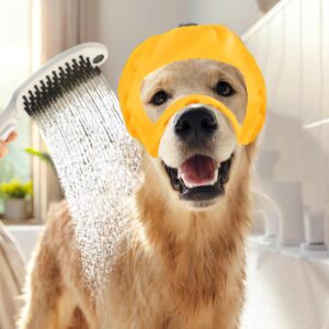 Adjustable Dog Shower Cap Waterproof Bath Cap for Dog Eyes & Ears, Shower Hat Dog Eyes & Ears Protection Cover