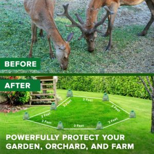 Deer Rabbit Outdoor Repellent Pouches: Deer Deterrent for Garden - Rabbit Repellent for Plants - Safely Repel Deer and Rabbit - Protect Your Yard - 12 Powerful Mint Scent Packs