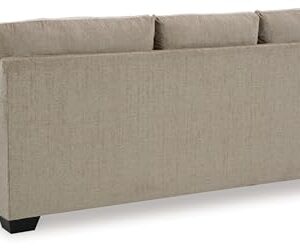 Signature Design by Ashley Stonemeade Casual Right-Arm Facing Sofa Chaise with 4 Toss Pillows, Light Brown