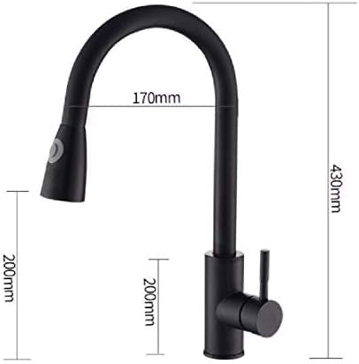 REPLYSAT 304 Stainless Steel Kitchen Mixer Black Color Sweater, Kitchen and Bath Hot and Cold Water Sink Sink Fengong