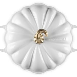 Le Creuset Enameled Cast Iron Figural Pumpkin Braiser, 2.75 qt., White