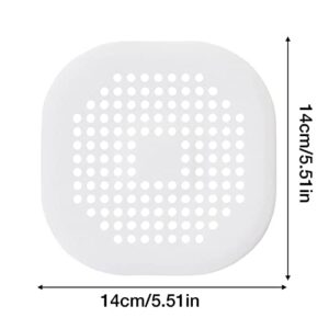 DISPRA Shower Drain Hair Catcher, Silicone Drain Protector, Durable Silicone Hair Stopper, Shower Drain Covers, Easy to Install and Clean, Bathtub Drain Cover for Kitchen Bathroom, White/Grey