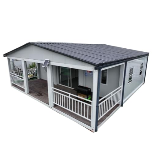 Careonic Luxury Prefab Villa – 3-Bedroom Portable Home, 2024 Edition, Multifunctional Single Layer Design for House or Office Use, Includes Living Room, Kitchen, Bathroom & Balcony