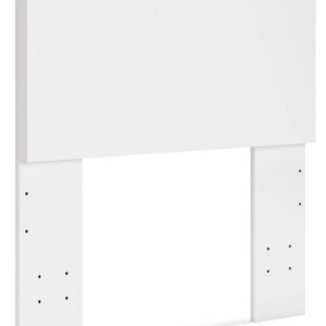 Signature Design by Ashley Onita Contemporary Adjustable Height Panel Headboard for Bedroom, Twin, White