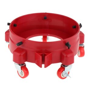 generic car wash bucket dolly sturdy rolling bucket dolly for building, 29cmx16cm, red