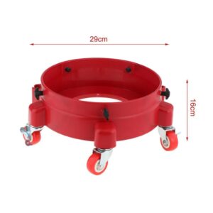 Generic Car Wash Bucket Dolly Sturdy Rolling Bucket Dolly for Building, 29cmx16cm, Red