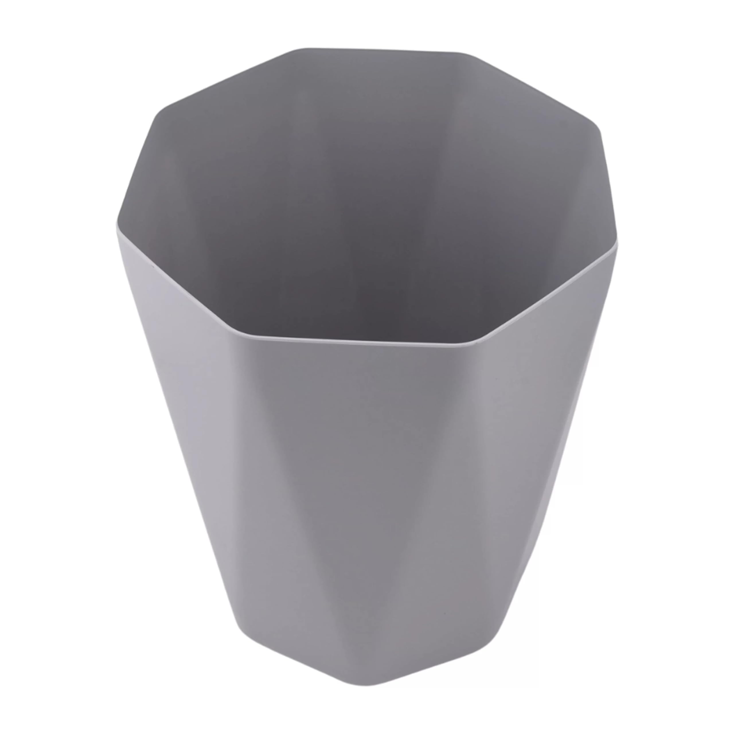 DqOasd 5 Gallon Trash Can, Plastic Office Trash Can, Geometric Silver, Gray