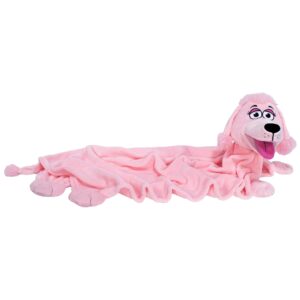 cuddleuppets: poodle - pink - 2-in-1: plush puppet & blanket, soft animal character, play all day & cuddle all night, kids companion, machine washable