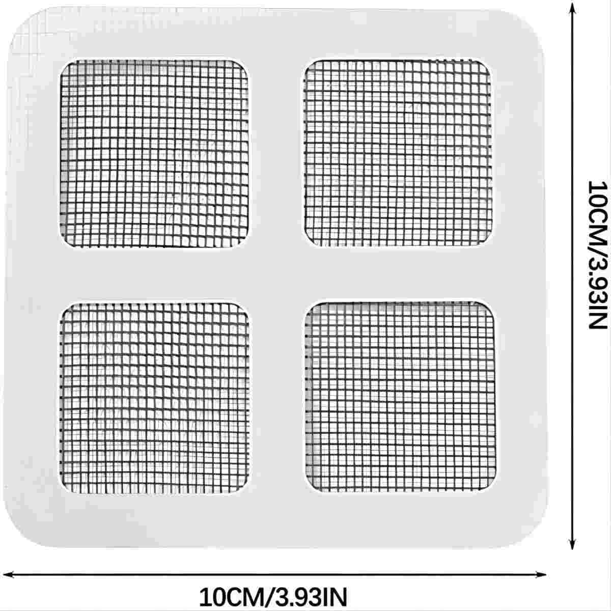 100PCS Pack 2024 New 4" X 4" Disposable Shower Drain Cover Hair Catcher, Drain Mesh Stickers for Bathroom Washbasin Bathtub Kitchen Sink for Human and pet Hair