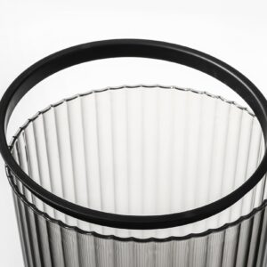 WOHPNLE Trash Can Bedroom, Large Capacity Transparent Small Trash Can No Lid Design Office Trash Can with Unique Pressure Ring Office Garbage Cans for Under Desk