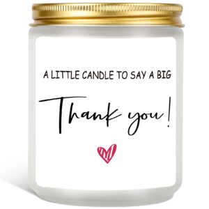 thank you gifts hostess gifts appreciation gifts for friends teacher principal bus driver nurse doctor neighbor coworker - lavender scent thank you candle - 7 oz