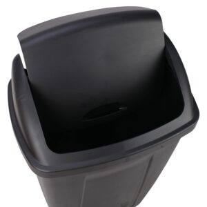 BHCHA 13 Gallon Trash Can, Plastic Swing Top Kitchen Garbage Trash Can