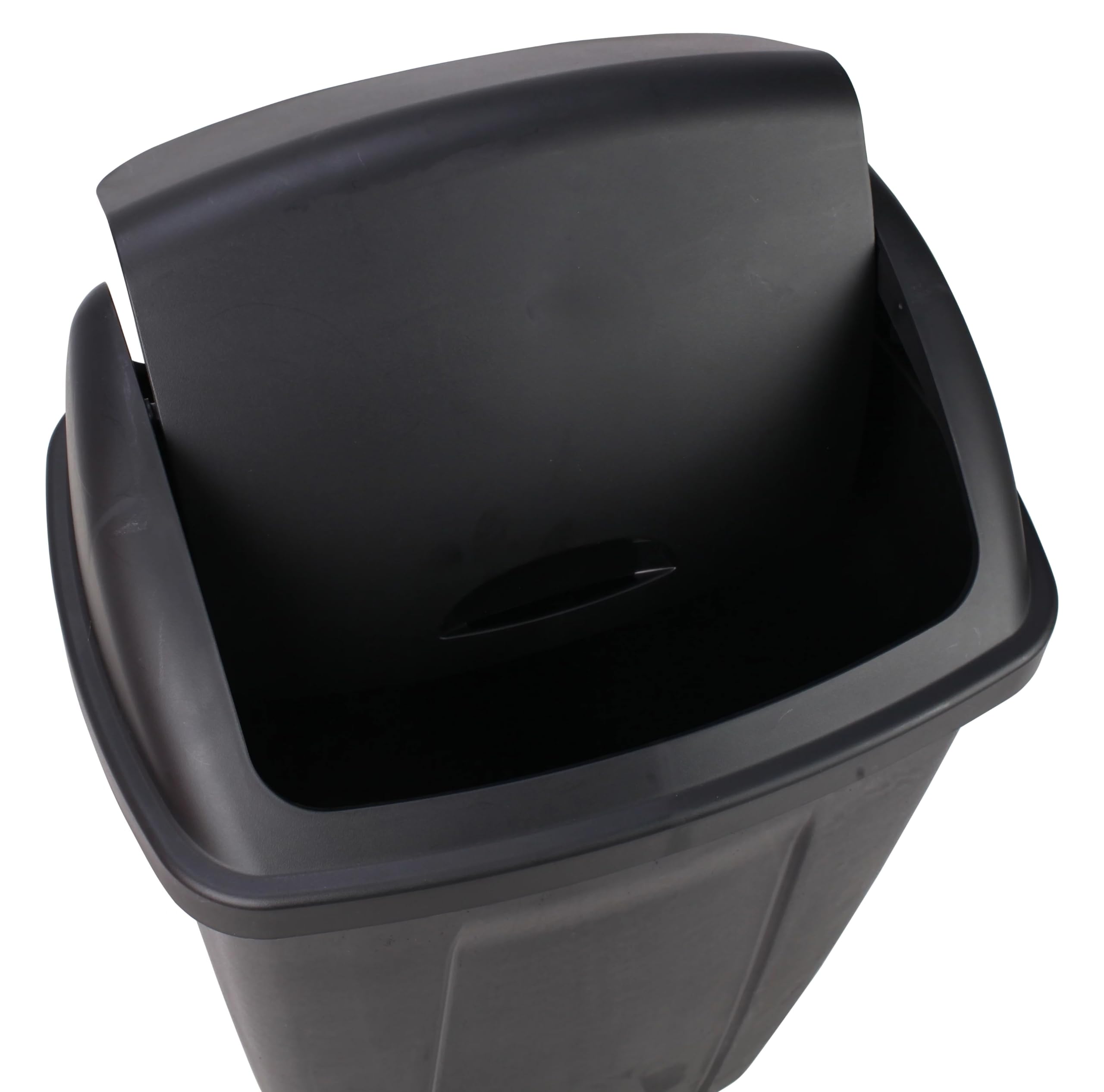 BHCHA 13 Gallon Trash Can, Plastic Swing Top Kitchen Garbage Trash Can