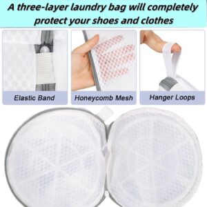 Generic 2 Pack（ 8.27 x 13.78 Inch） Mesh Laundry Bags for Delicates - Versatile Shoe & Clothing Washing Bag - Prevents Tangles - Time-Saving Solution, white, 21*35