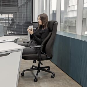 Posturelift Ergonomic Office Chair Adjustable Lumbar Support, Seat Depth, Leather Chair, Adjustable Armrest, High Back Home Office Desk Chairs for Posture and Back Pain.