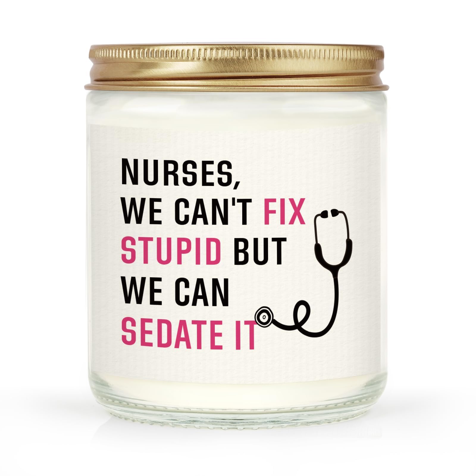 musaecoin Nurse Gifts for Women, Cool Gifts for Nurses, LPN RN Gifts for Nurses, Funny Nurse Appreciation Gifts, Nursing School Graduate Birthday Gifts for Nurse, 7oz Soy Wax Candle (Lavender)