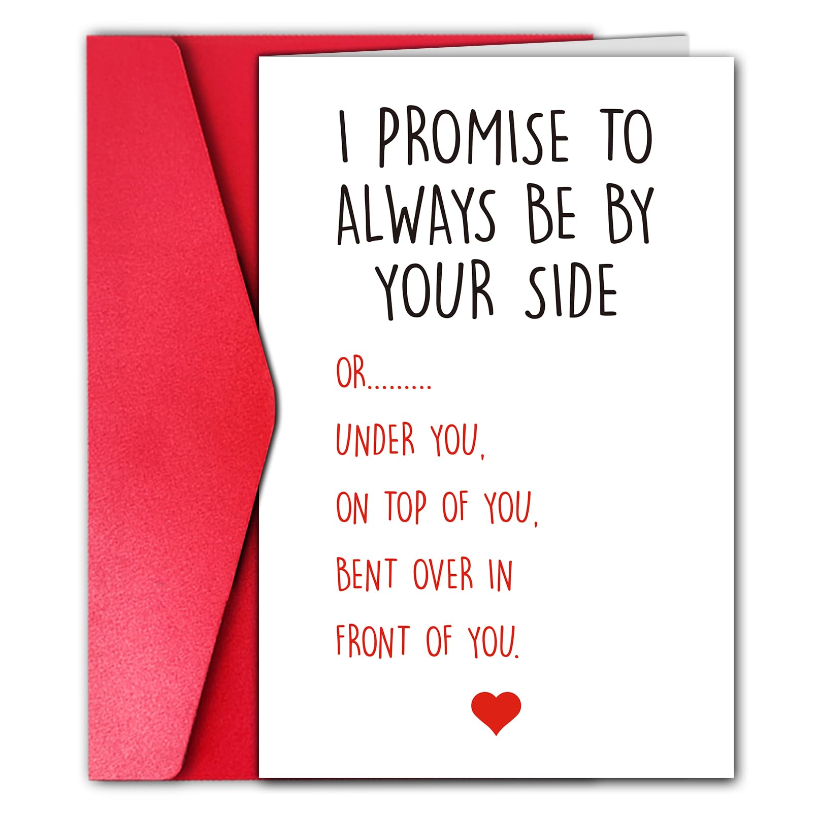 CGBRspacex Funny Anniversary Card for Boyfriend Husband, I Promise to Always Be By Your Side Card, Hilarious Gift for First Second Third Year Anniversary (Top or Under)