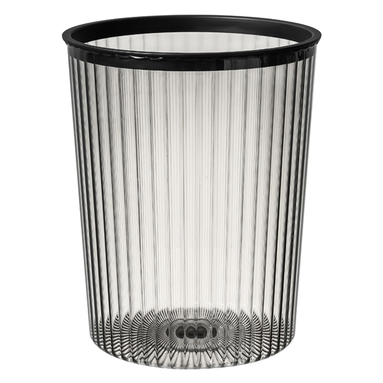 WOHPNLE Trash Can Bedroom, Large Capacity Transparent Small Trash Can No Lid Design Office Trash Can with Unique Pressure Ring Office Garbage Cans for Under Desk