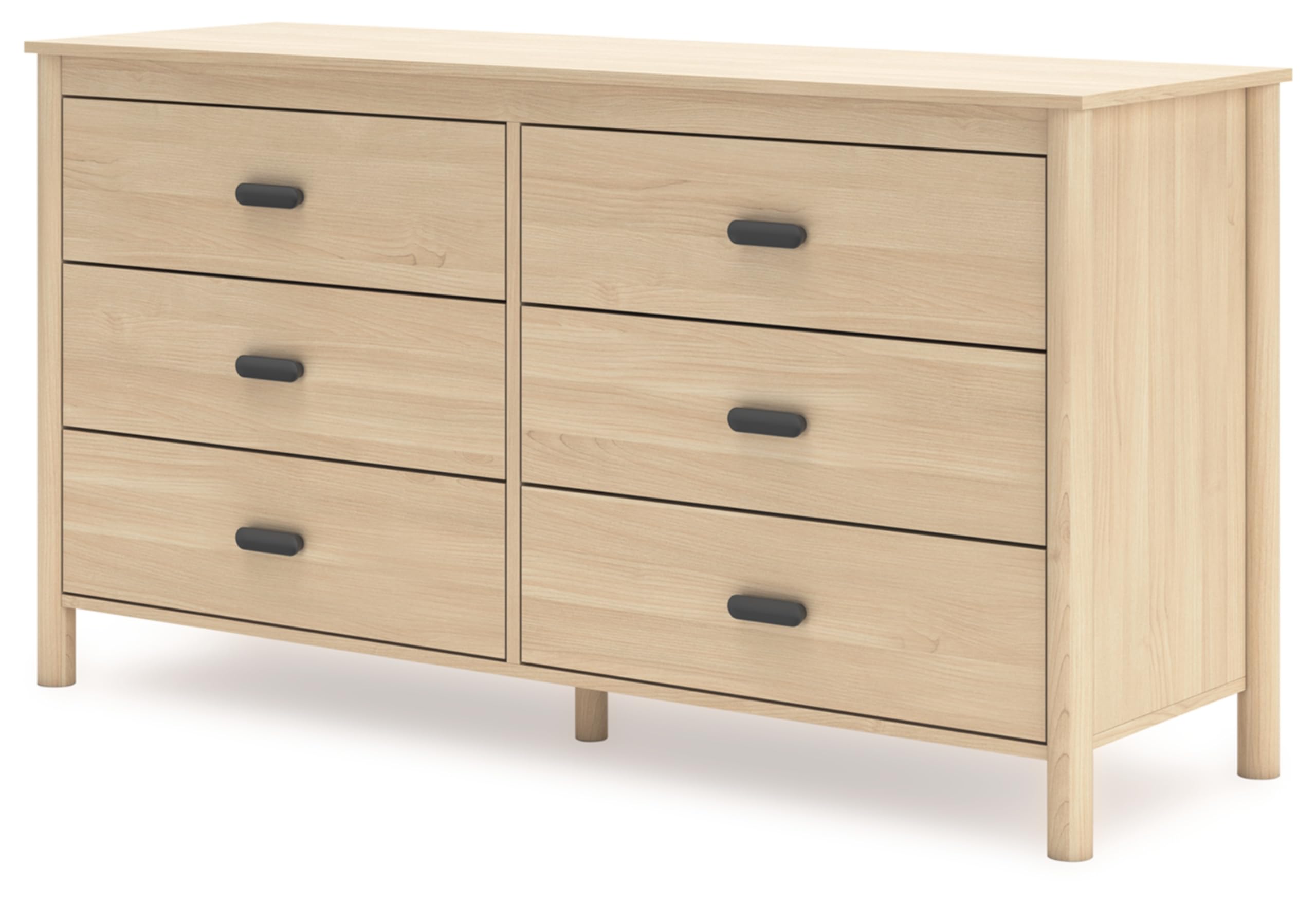 Signature Design by Ashley Cabinella Casual 6-Drawer Dresser with Safety Stop, Light Brown