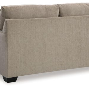 Signature Design by Ashley Stonemeade Casual Loveseat with 2 Toss Pillows, Light Brown