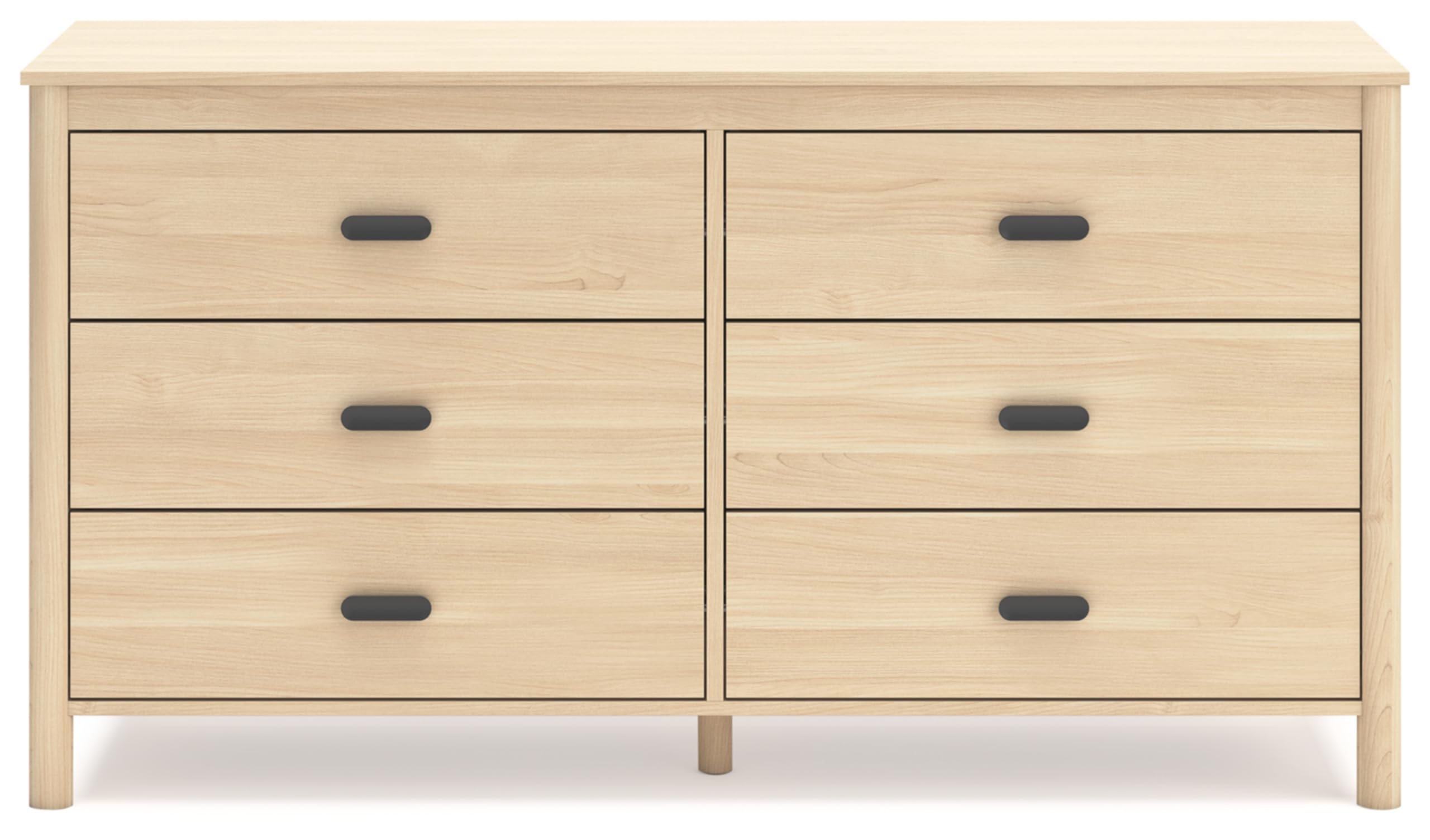 Signature Design by Ashley Cabinella Casual 6-Drawer Dresser with Safety Stop, Light Brown