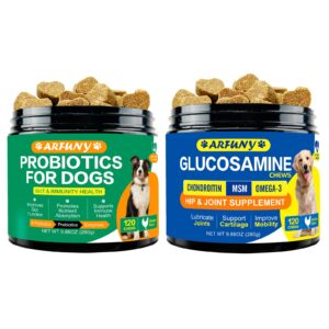 dog probiotics chews & dog hip & joint chews