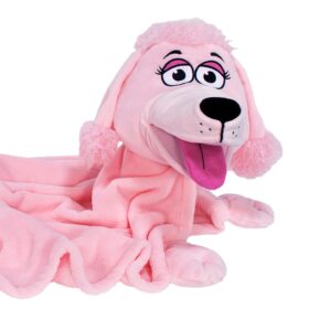 Cuddleuppets: Poodle - Pink - 2-in-1: Plush Puppet & Blanket, Soft Animal Character, Play All Day & Cuddle All Night, Kids Companion, Machine Washable