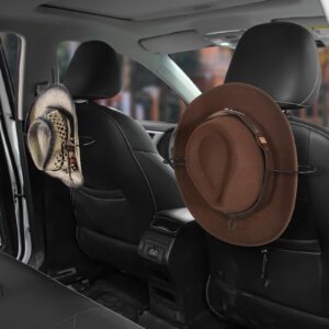 jinsimaier 2 pack hat rack,car hat holder,cowboy hat holder for trucks suv,cowboy hat holder, hat holder car clothes hanger, be applicable truck suv hard hat holder,truck seat car accessories, black