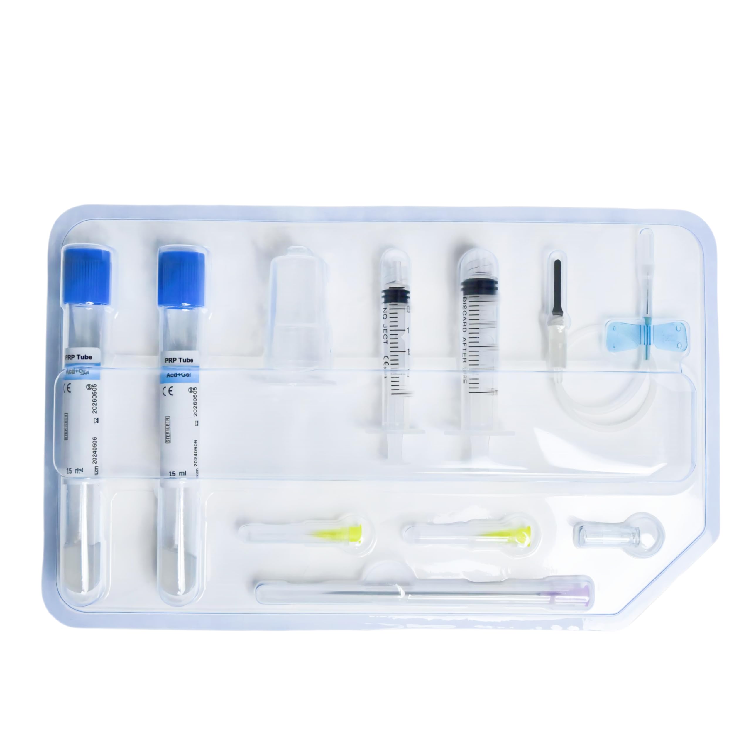 HGMED PRP KITS 2pcs 15ml Separation Gel and Anticoagulant complete kit laboratory tubes prp kit, white