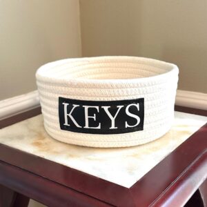 Key Organizer Storage basket for Entryway. Store your Keys, Change, Wallet, Sunglasses and Jewelry in this fun and convenient tray. Hold your items in one stylish storage bin.