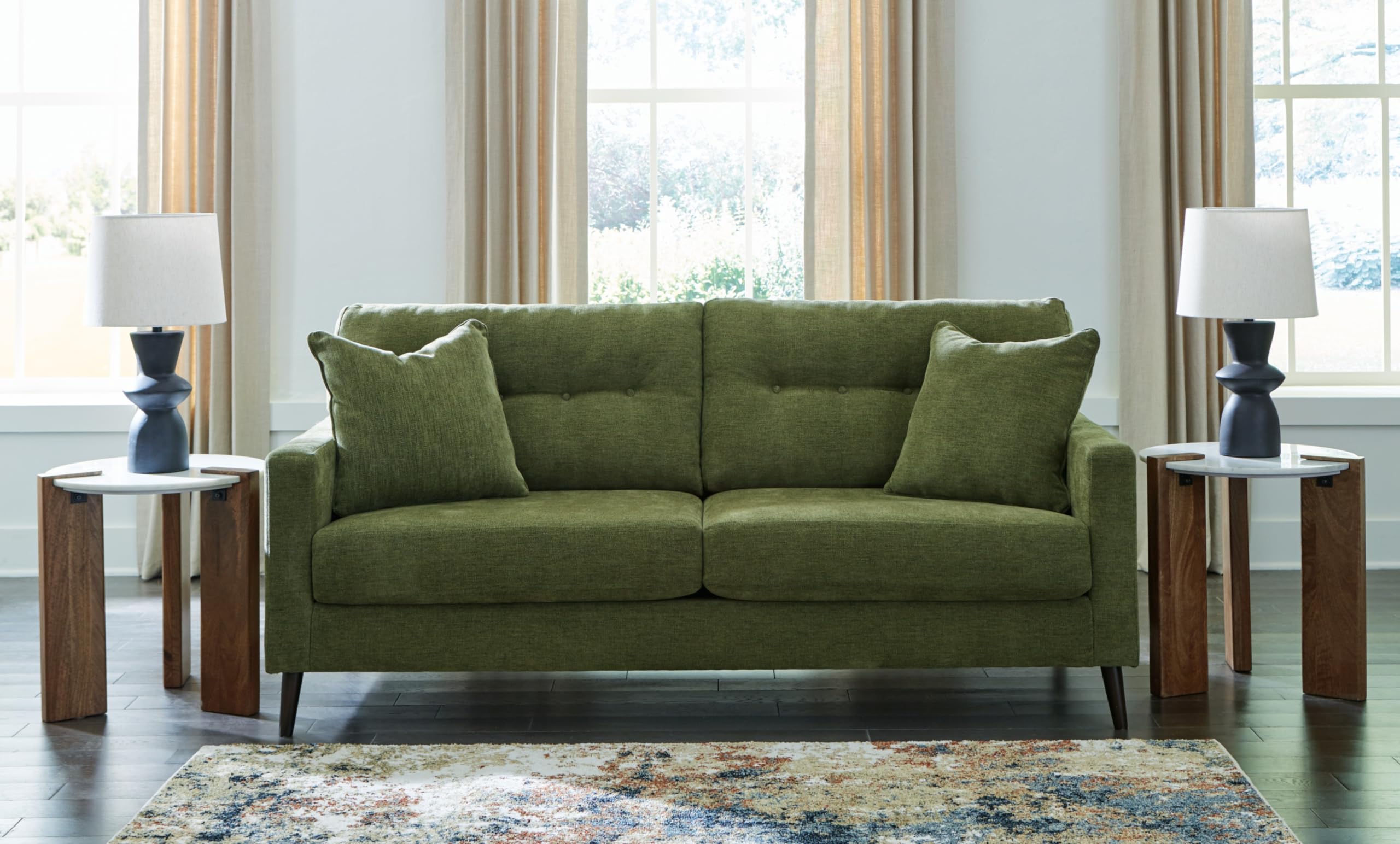 Signature Design by Ashley Bixler Sofas, 79" W x 38" D x 37" H, Green