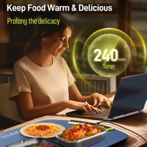 COLDFILL Electric Warming Tray - Foldable Food Warming Mat with 8 Temp Setting, Full-Surface Heat in 5s, 4 Hours Auto-Off, Easy to Clean with Nano-Material, for Buffet, for Party, for Thawing