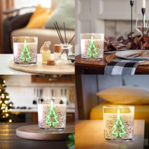 Moasitn Christmas Candles with Led Light, Christmas Scented Candle Soy Candles for Home & Winter Holiday Decor, Christmas Candles Gift for Women and Men (9oz)