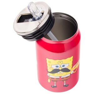 Silver Buffalo Spongebob Squarepants “Diet Dr. Kelp” Stainless Steel Double Wall Can Shape Cup, 11.8 Ounces