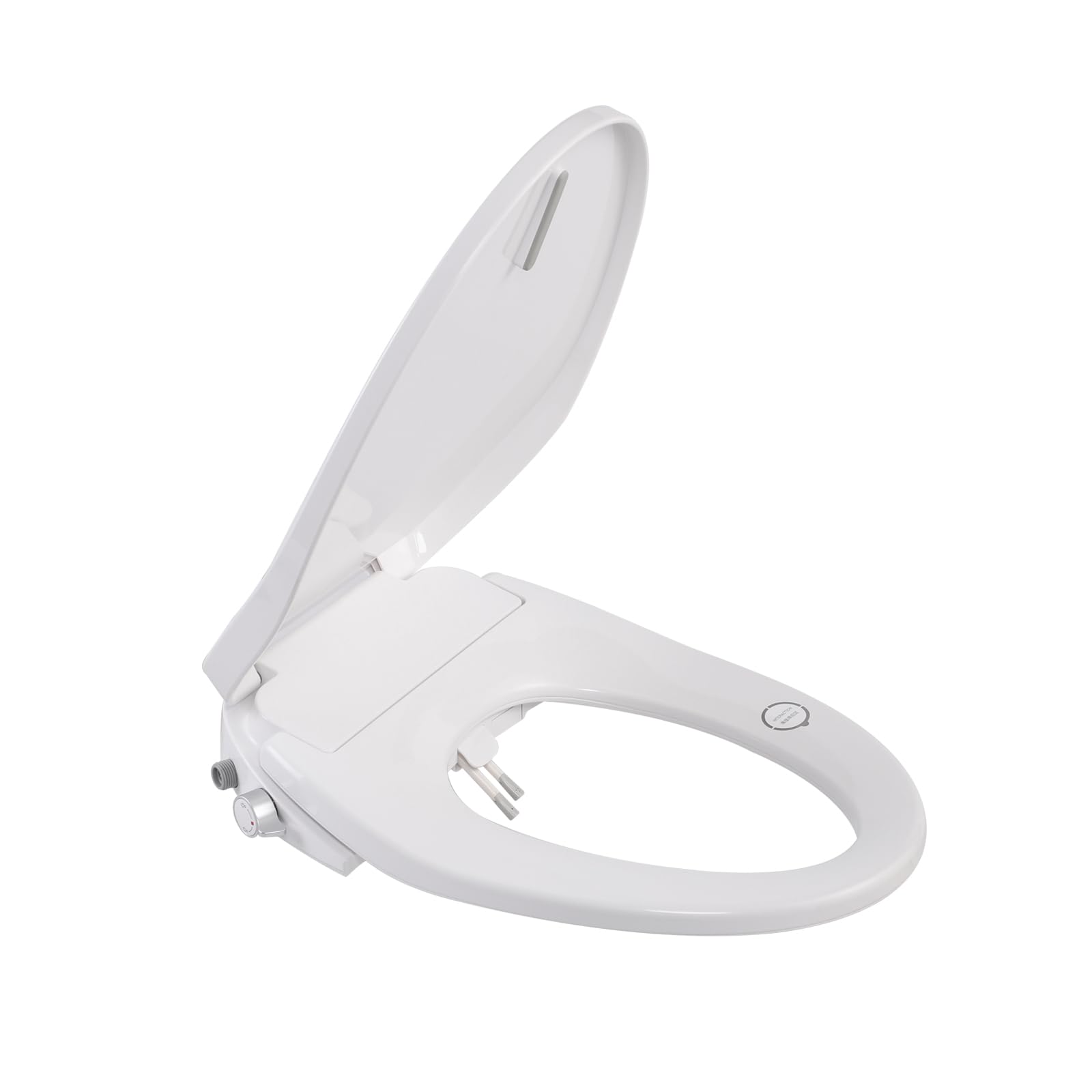 Tataware Electric Bidet Toilet Seat, Fits Elongated Toilet and Easy Installation, Instant Warm Water for Rinsing, Self-clean Dual Nozzle, Heated Seat with Soft Close Lid, Night Light, Slim Profile