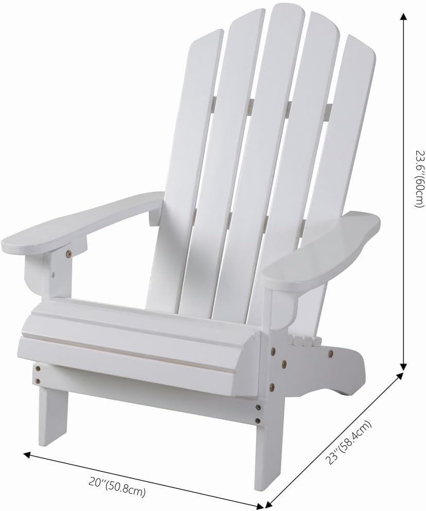 Generic White Small Mini Adirondack Chair 20 L 23 W Painted Solid Wood, Pink1