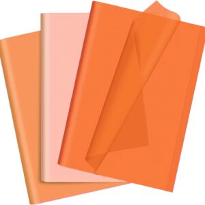 90 Sheets Tissue Paper for Gift Bags, Mixed 3 Orange Colors Thanksgiving Wrapping Tissue Paper Bulk for DIY Art Crafts Birthday Wedding Halloween, 12 X 20 Inches