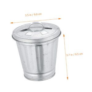 GAROZATION 3pcs Trash Can Flowerpot with Lids Desktop Waste Bin Countertop Trash Can Flowerpots for Home Office Kitchen Decor