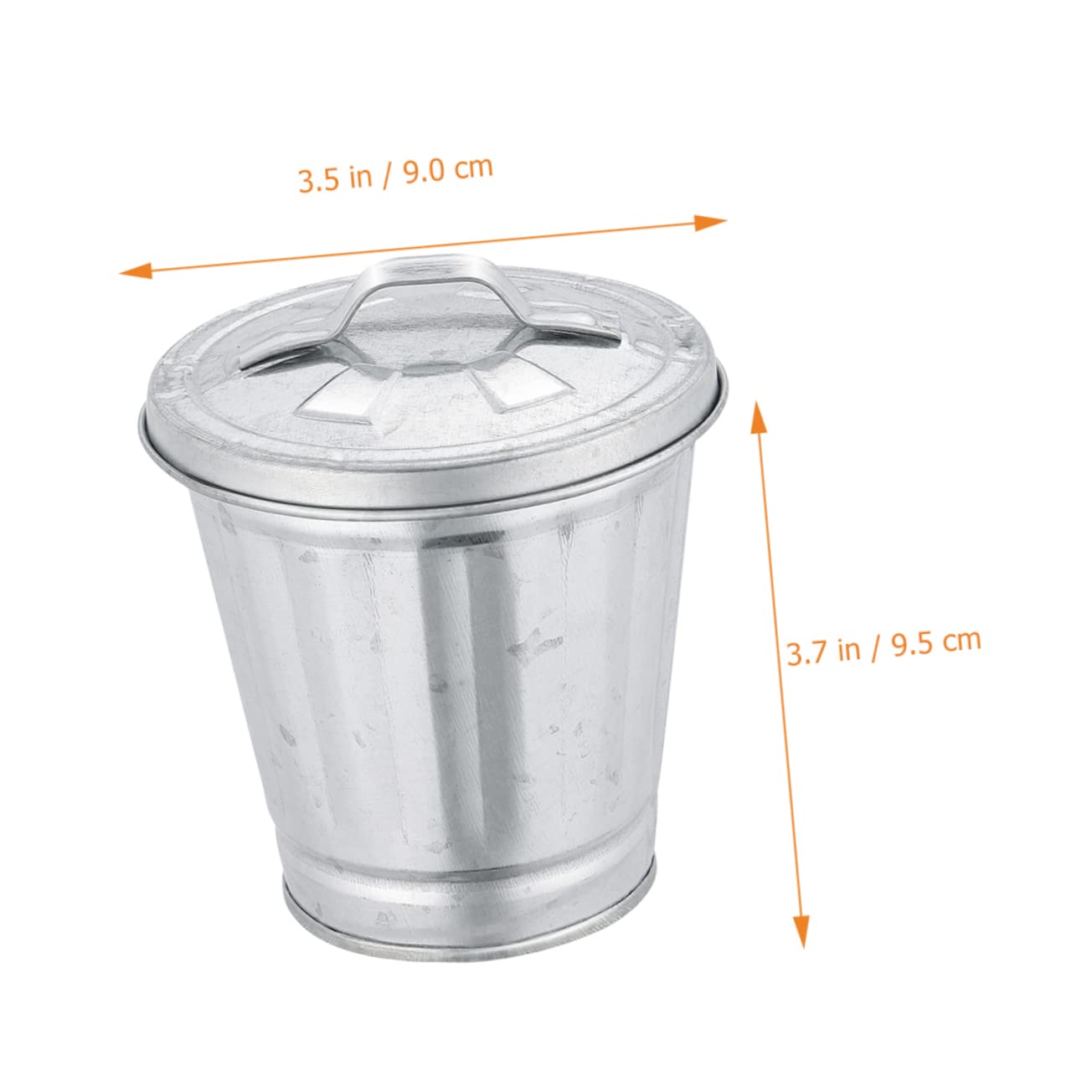 GAROZATION 3pcs Trash Can Flowerpot with Lids Desktop Waste Bin Countertop Trash Can Flowerpots for Home Office Kitchen Decor