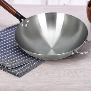 VONOTO Carbon Steel Wok Pan, Wok Pan with Handle, Traditional Woks (16 inch)