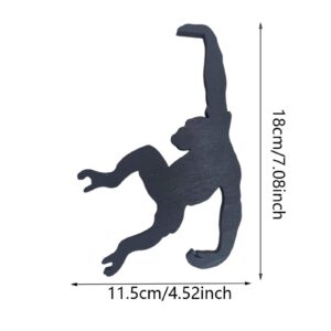 Unique Holder Balance Hook, Monkey Decorative Wall Mounted Hooks Wooden Hanger, Magic Hook for Hanging Plants Jackets Keys or Stylish Purse Hanger (5)