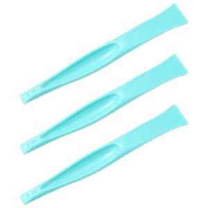 3pcs plastic scraper label scraper blue bottle label scraper can opener no trace label peeler multi -purpose scraping cleaning tool for stains label removal bottle caps open