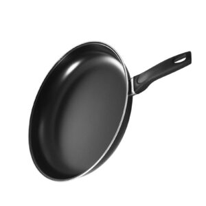 Frying Pan, Metal Stovetop Frying Skillet Flat Base Skillet Pan Nonstick Frying Pan Skillet Cooking Pan with Handle Portable Cooking Saute Pan Omelet Pan for Kitchen Cooking (25cm)