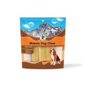 makalu dog chew small, odor-free bully sticks (15ibs and under) milk chews for pups, healthy single ingredient chew,treat for aggressive chewers, high protein best dental dog treats (6 inch, 1 pack)