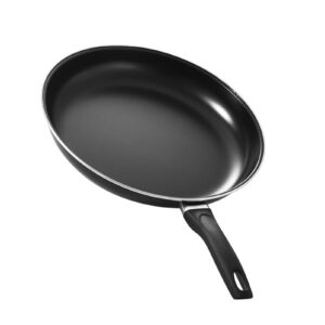 Frying Pan, Metal Stovetop Frying Skillet Flat Base Skillet Pan Nonstick Frying Pan Skillet Cooking Pan with Handle Portable Cooking Saute Pan Omelet Pan for Kitchen Cooking (25cm)