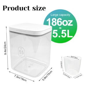 5.5L large Capacity Container With One-Press Lid For Laundry Room Organization and Storage Decor- Laundry Pods And Airtight Dishwasher Pod Holder For Laundry Beads, Laundry Powder, Storage