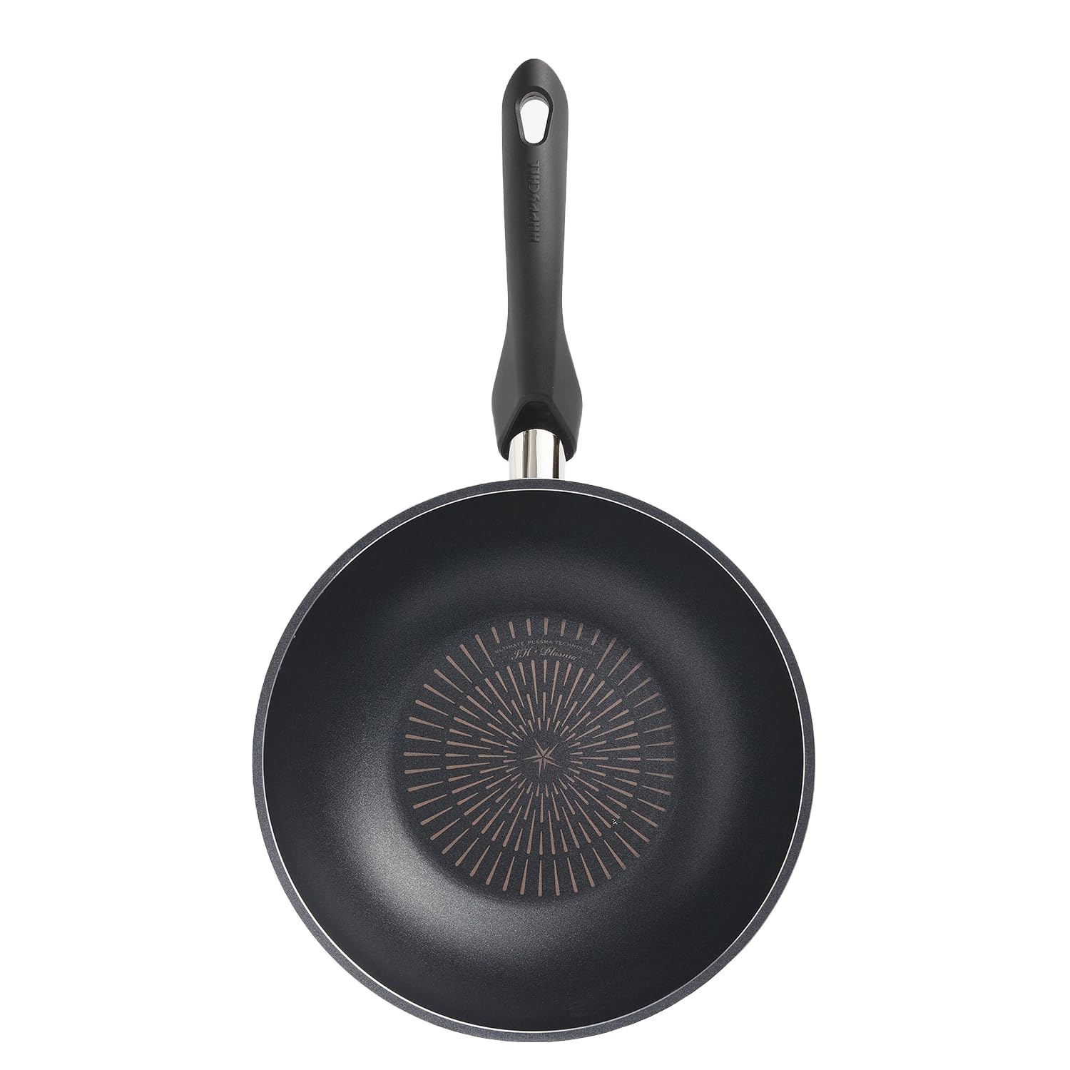 Happycall Induction Titanium Nonstick Wok Pan, Grey, PFOA-free, Skillet, Dishwasher Safe (30cm/11.8in)