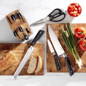 Skandia Constract 10-piece Knife Block Set, Medium, Silver