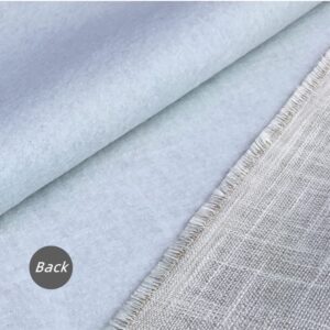 TinaKim Faux Linen Upholstery Fabric, for Sofa Couch Chair Cover Material DIY (5 Grey White, 6 Yard)